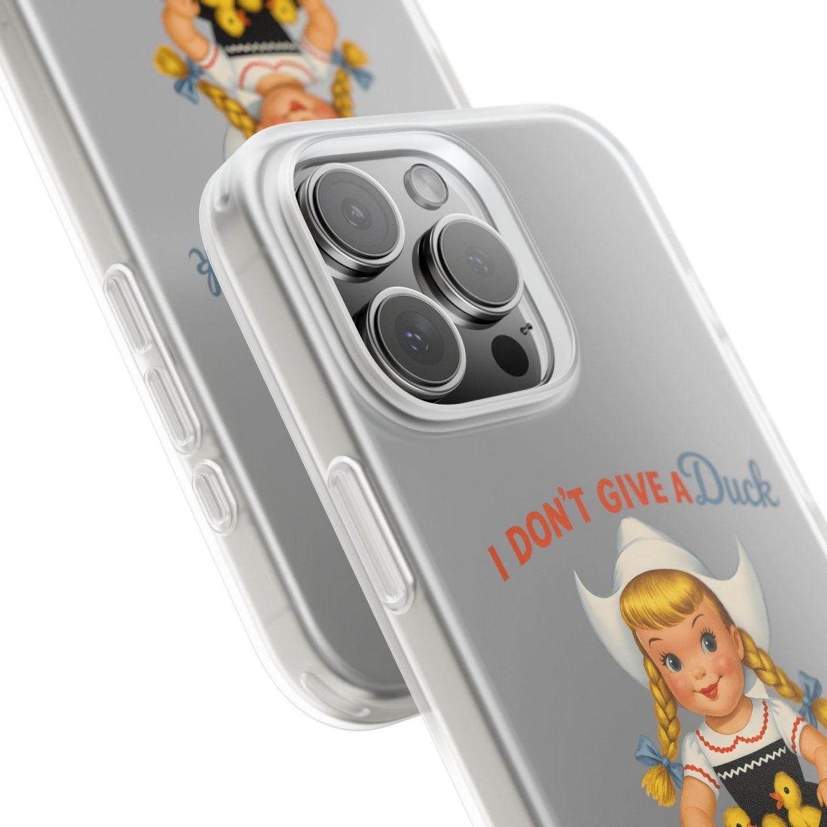I Don’t Give a Duck – Handyhülle mit flauschiger Gleichgültigkeit-Phone Case-True Insights