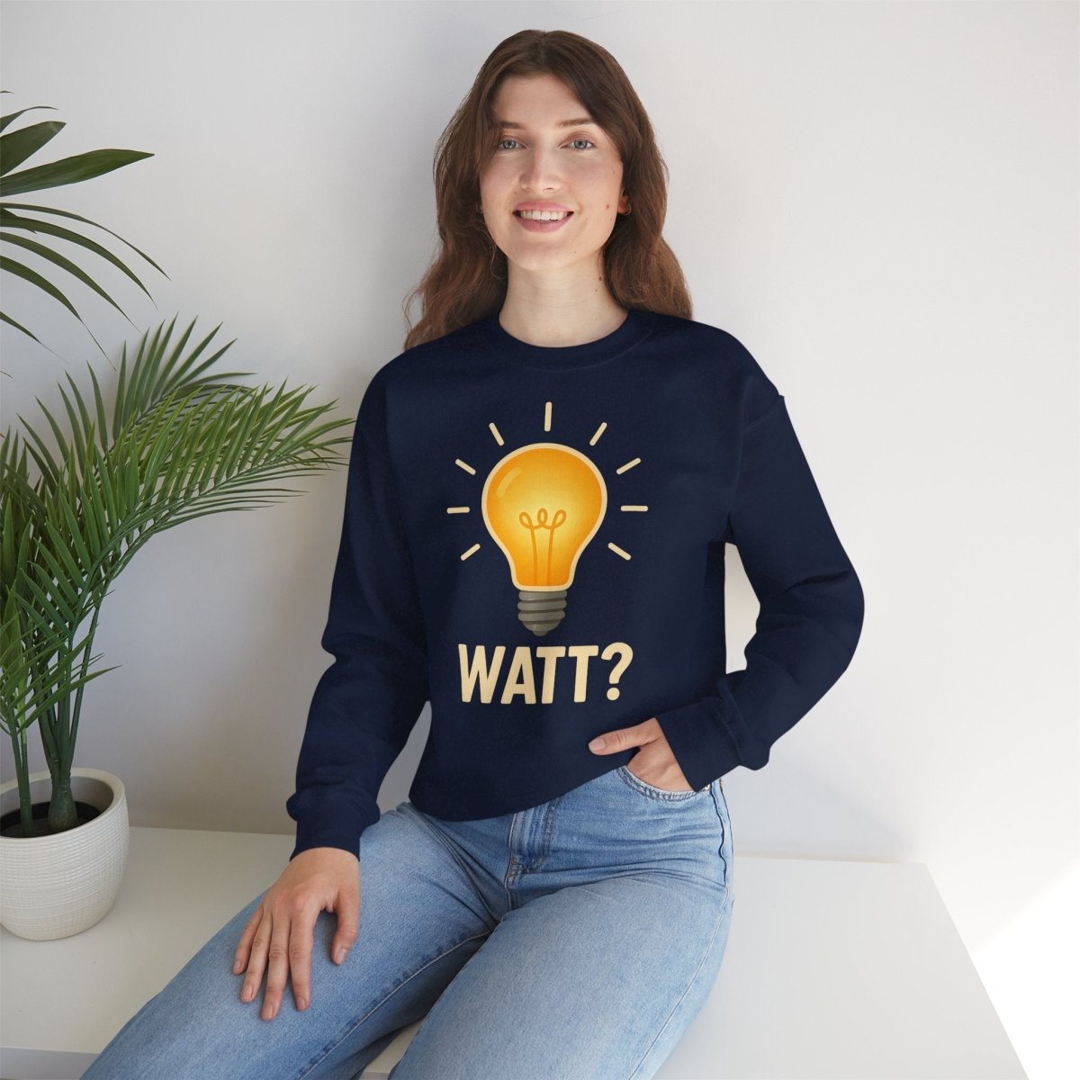 Sweatshirt – WATT? Sweatshirt für Elektriker & Technikfans | Lustiges Glühbirnen-Motiv | True Insights Design mit Humor