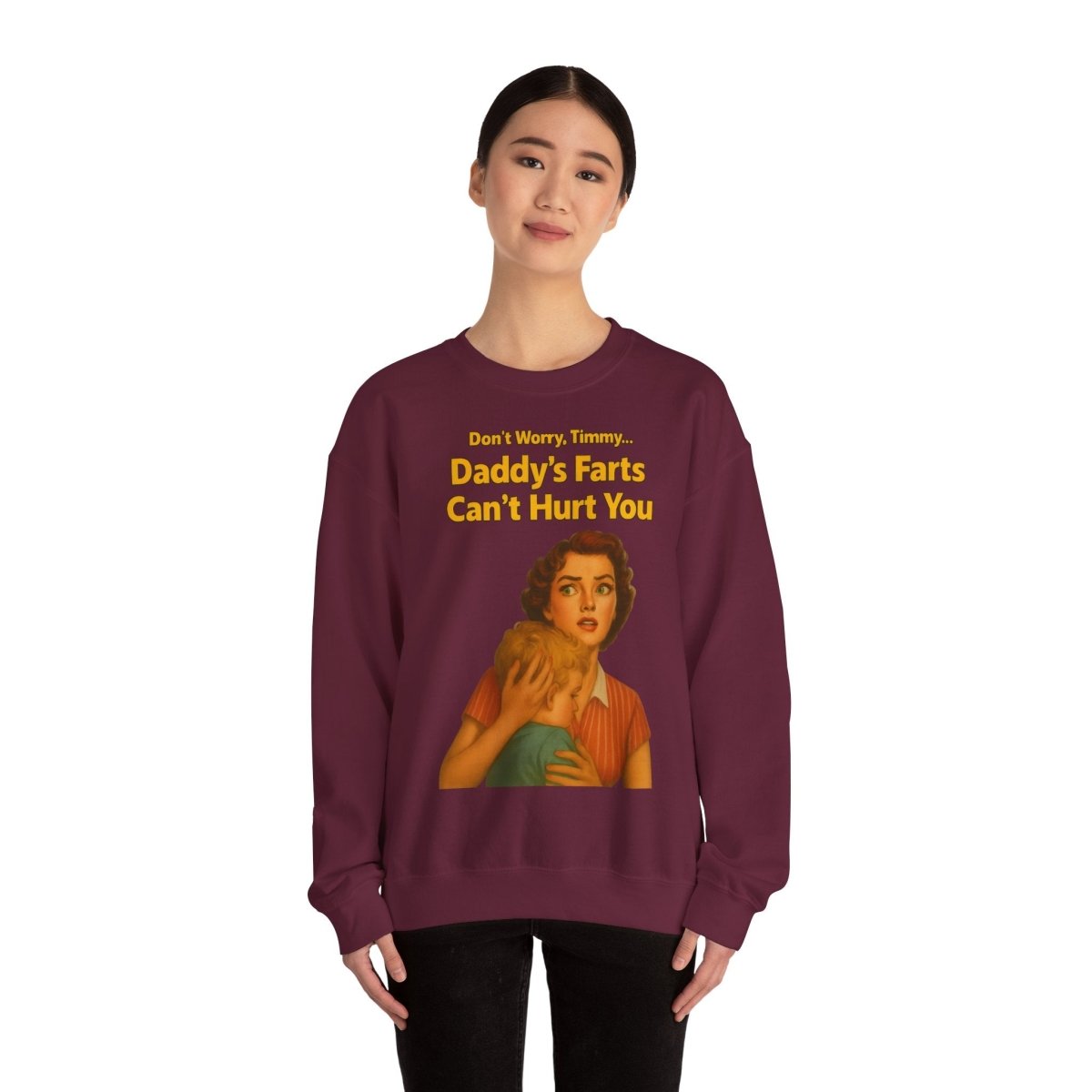 Sweatshirt – Daddy’s Farts – Satirisches Retro-Sweatshirt mit schwarzem Humor | True Insights Design mit Humor