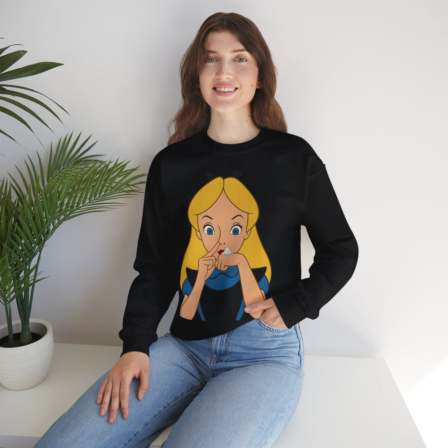 Sweatshirt – Satire Sweatshirt – "Alice im Rausch" Pop-Art Design | True Insights Design mit Humor