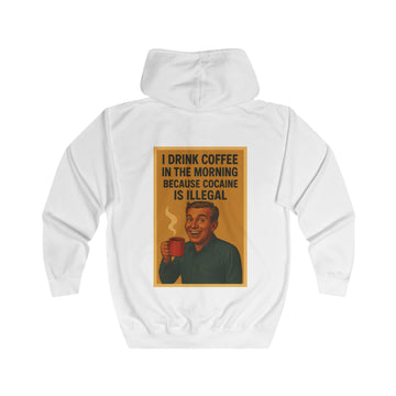 True Insights I Drink Coffee Because Cocaine Is Illegal Zip-Hoodie – Retro-Motiv für Kaffee-Liebhaber