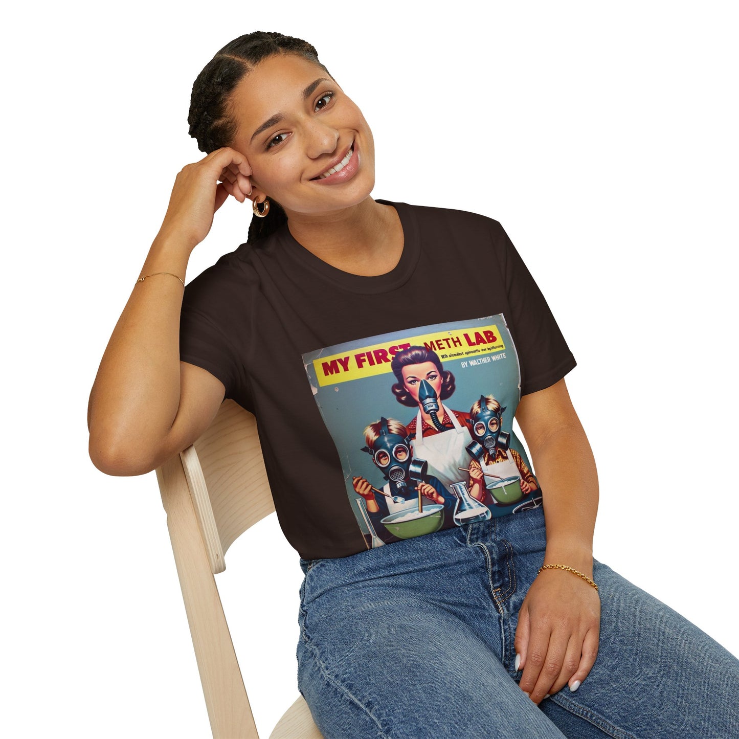 Retro My First Meth Lab T-Shirt - Front Style – Freches Satire-Design für mutige Statements | True Insights