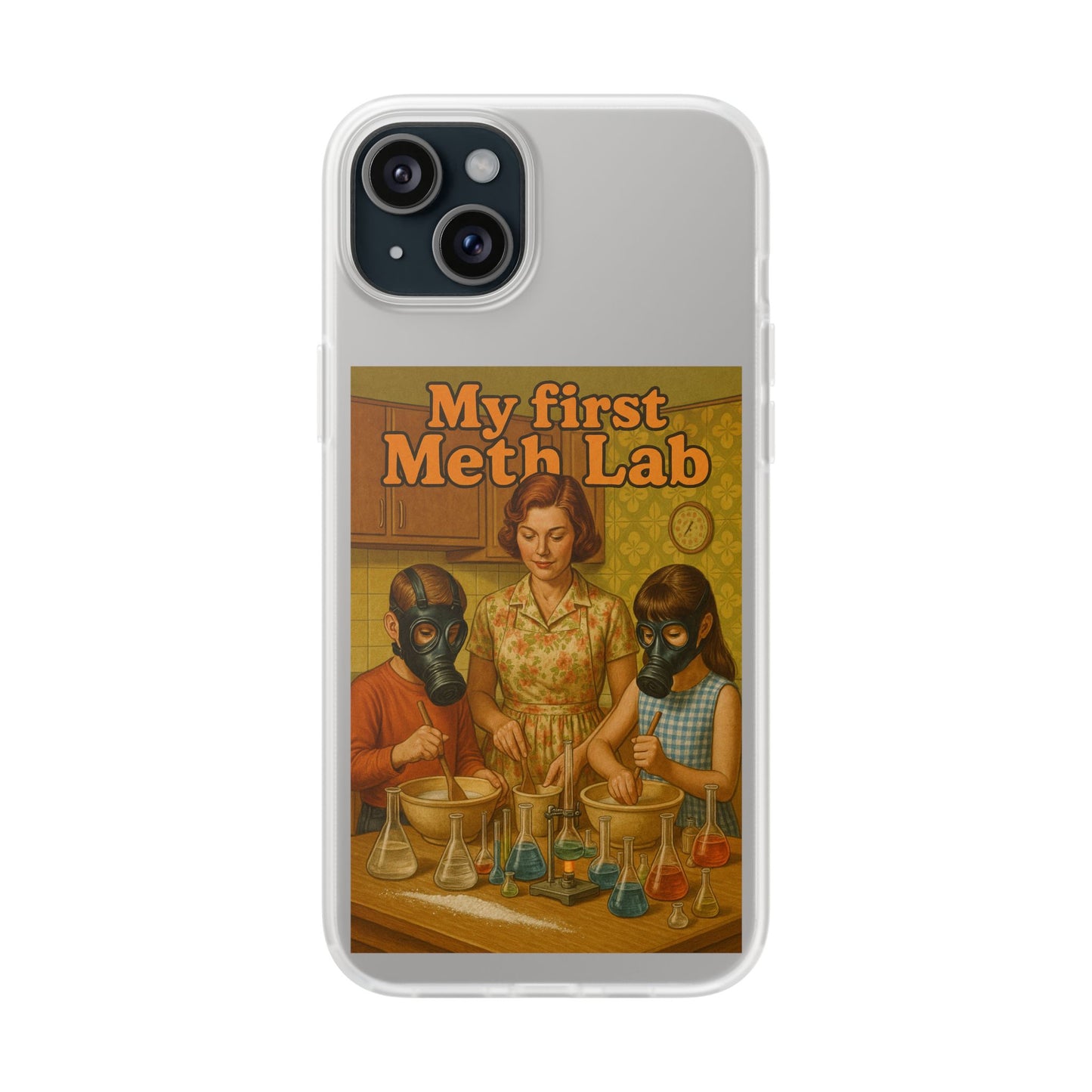 Satirisches Familienmotiv mit Chemie-Charme – stoßfest, kabellos ladbar & herrlich provokant.-Phone Case-True Insights