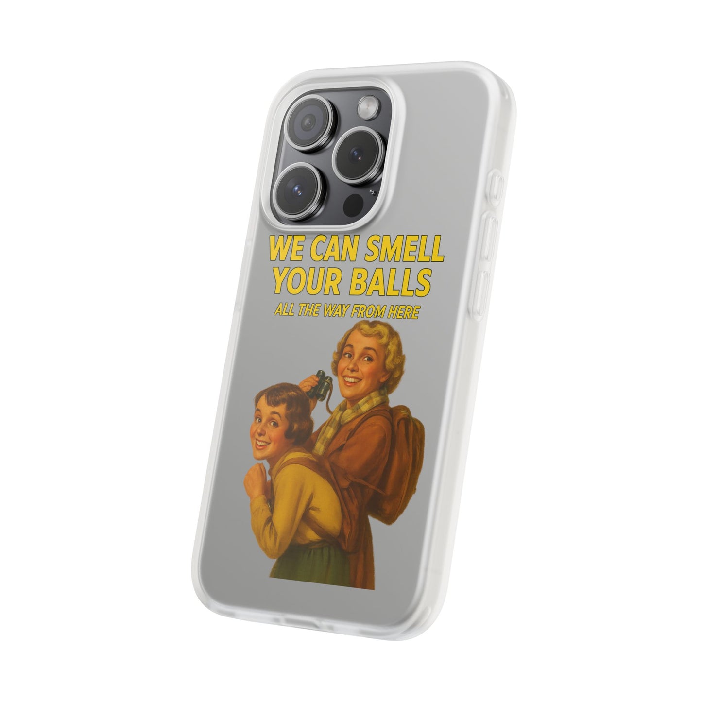 Unauffällig war gestern: Diese Handyhülle riecht den Wahnsinn – Vintage-Design trifft schwarzen Humor.-Phone Case-True Insights