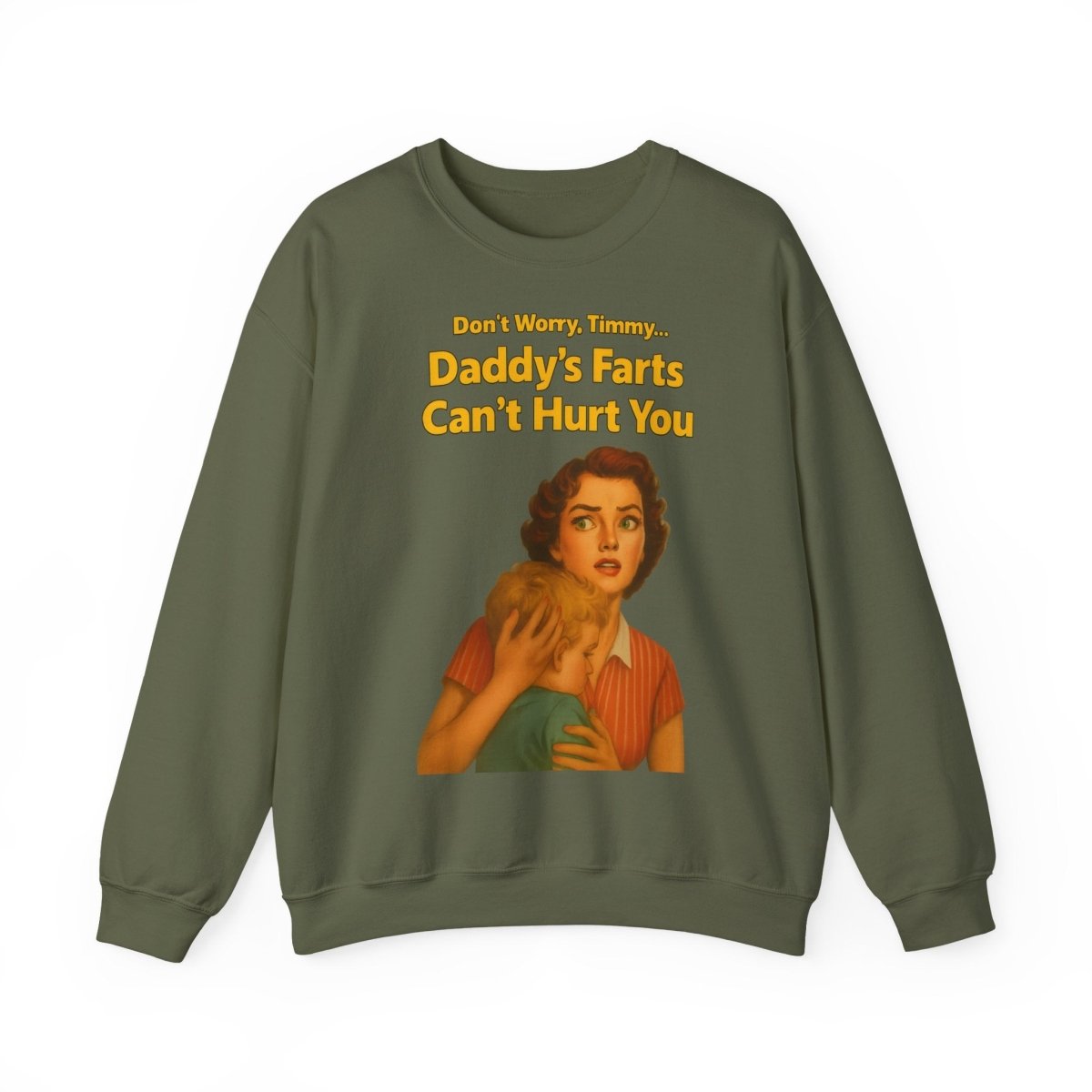 Sweatshirt – Daddy’s Farts – Satirisches Retro-Sweatshirt mit schwarzem Humor | True Insights Design mit Humor