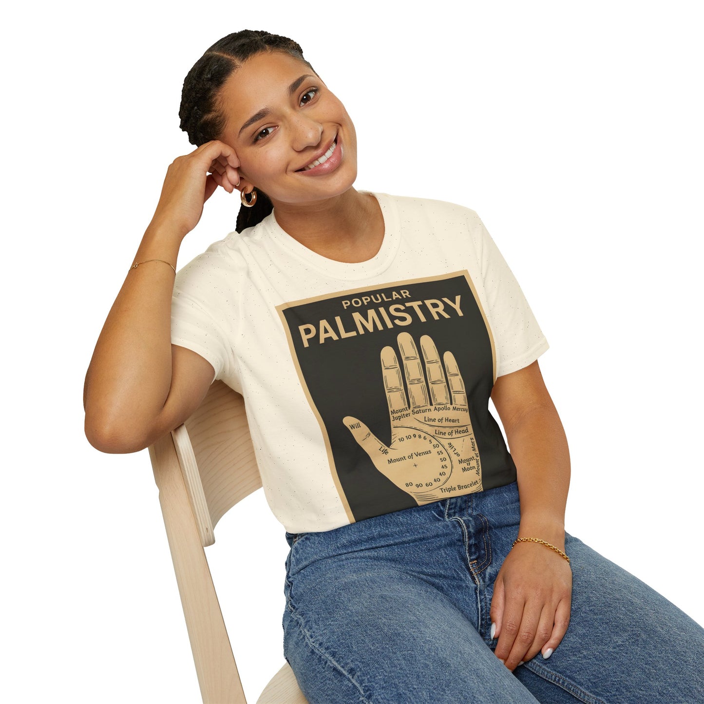Palmistry T-Shirt – Vintage-Handlinien-Motiv | Esoterik trifft Design – Freches Satire-Design für mutige Statements | True Insights