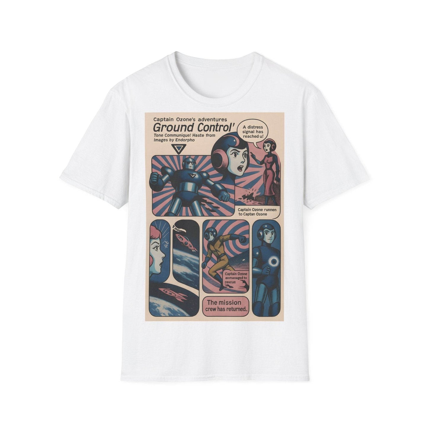 Captain Ozone T-Shirt – Retro Sci-Fi Comic Design | Ground Control Edition – Freches Satire-Design für mutige Statements | True Insights