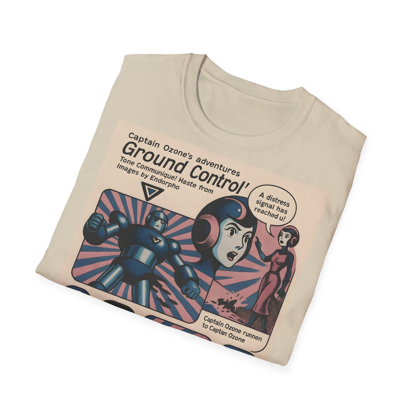 Captain Ozone T-Shirt – Retro Sci-Fi Comic Design | Ground Control Edition – Freches Satire-Design für mutige Statements | True Insights