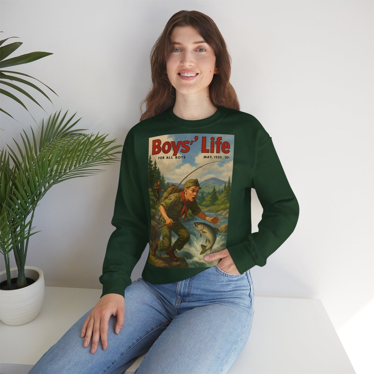 Vintage Motiv – Vintage „Boys’ Life“ Sweatshirt – Retro Pfadfinder-Motiv von 1950 | True Insights Design mit Humor