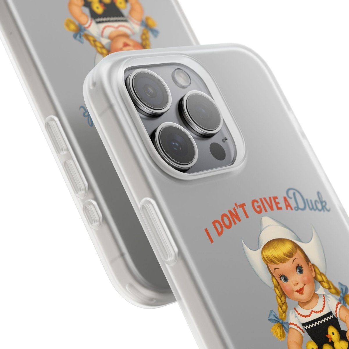 I Don’t Give a Duck – Handyhülle mit flauschiger Gleichgültigkeit-Phone Case-True Insights