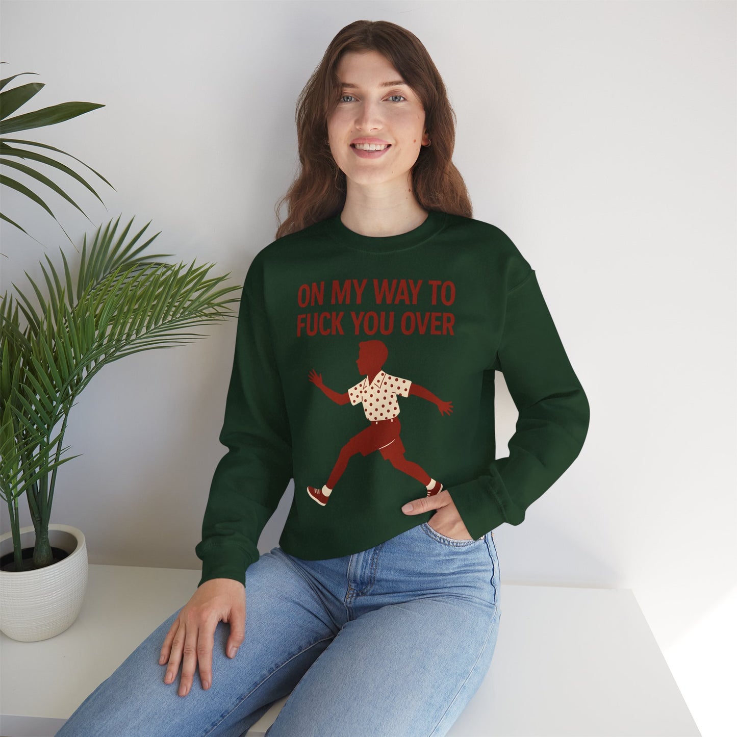 Sweatshirt – I Come to F*** You Over Sweatshirt – Provokantes Statement mit Humor | True Insights Design mit Humor