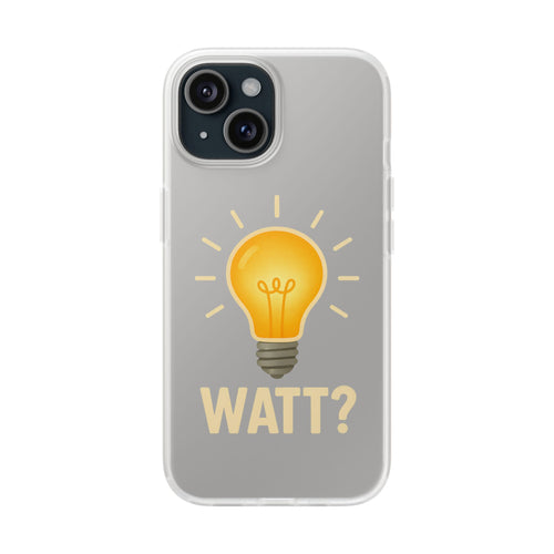 WATT? Phone case with lightbulb motif | Fun protection for tech nerds & electronics types