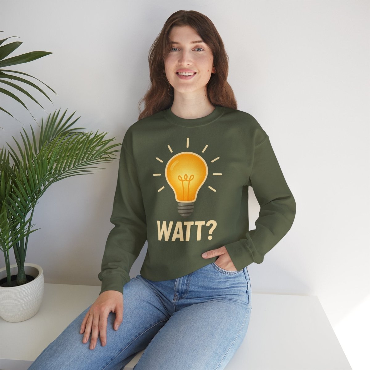 Sweatshirt – WATT? Sweatshirt für Elektriker & Technikfans | Lustiges Glühbirnen-Motiv | True Insights Design mit Humor