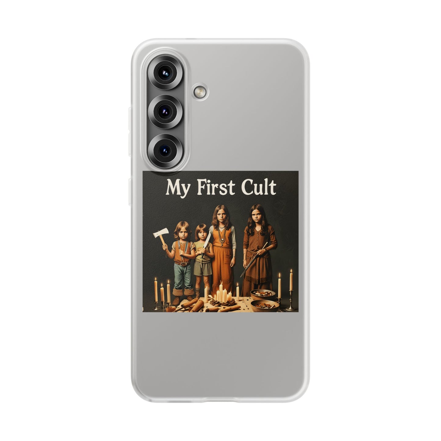 My First Cult – Dark-Aesthetic Handyhülle mit satirischem Kinderkult-Motiv-Phone Case-True Insights
