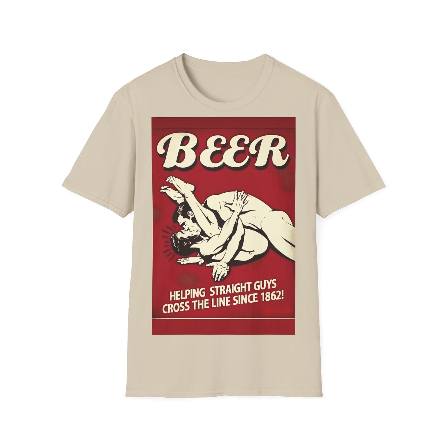 🍻 BEER - Helping Straight Guys Cross the Line Since 1862! – Freches Satire-Design für mutige Statements | True Insights