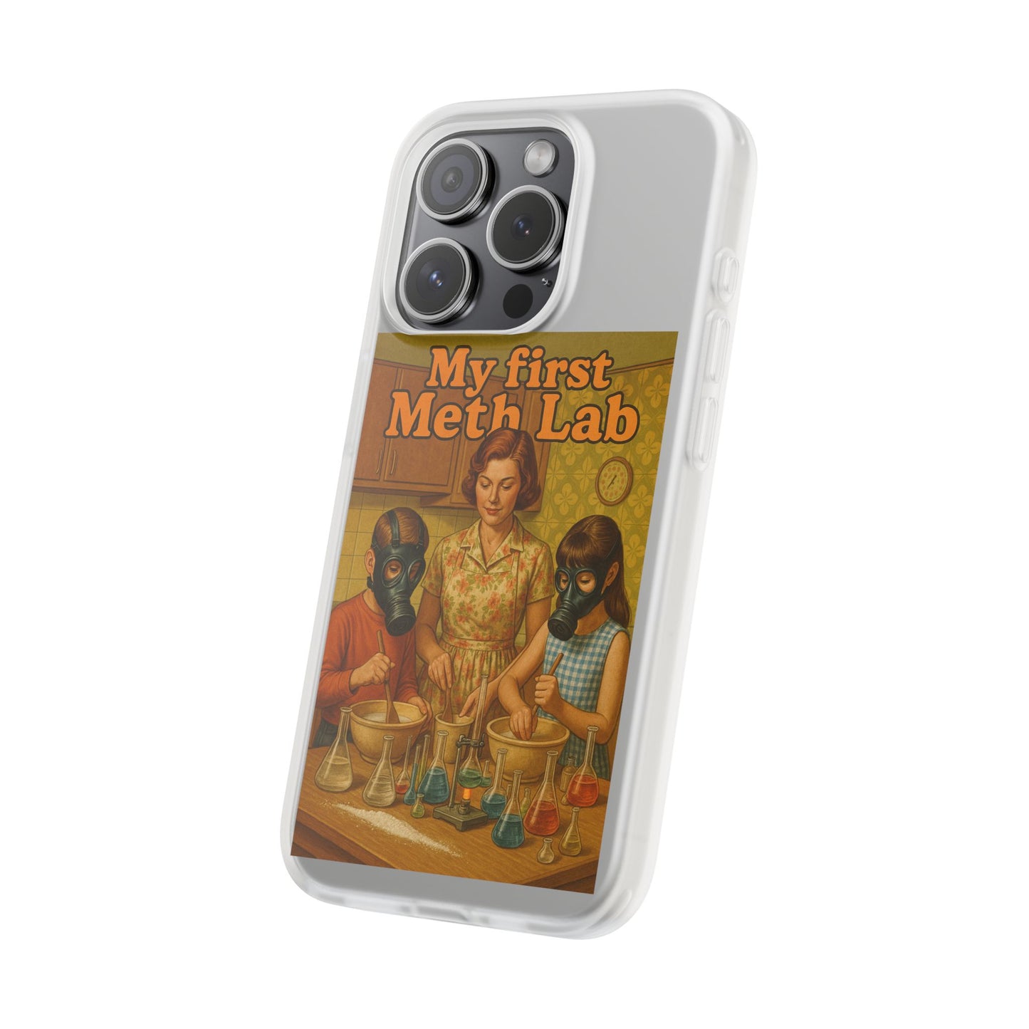 Satirisches Familienmotiv mit Chemie-Charme – stoßfest, kabellos ladbar & herrlich provokant.-Phone Case-True Insights