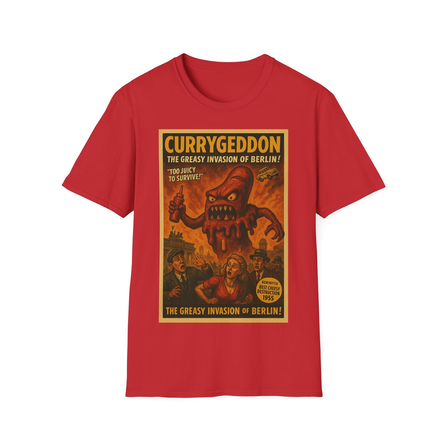 Vintage Motiv – CurryGeddon T-Shirt - Retro Horror Design | True Insights Design mit Humor