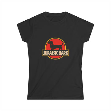 Jurassic Bark Dackel Damen T-Shirt - Lustiges Hunde Shirt für Dackelbesitzer & Filmfans
