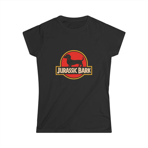 Jurassic Bark Dackel Damen T-Shirt - Lustiges Hunde Shirt für Dackelbesitzer & Filmfans