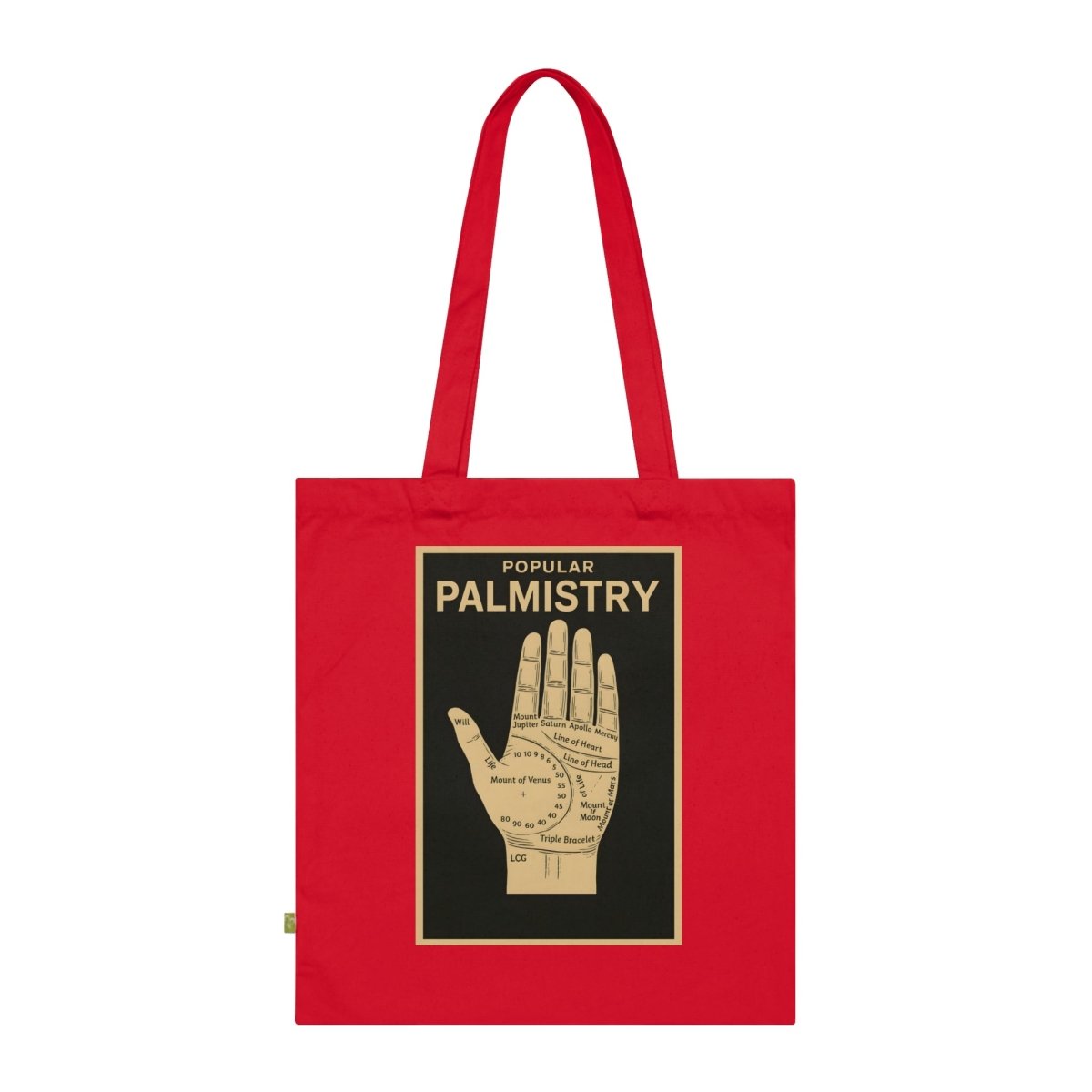 Vintage Motiv – Popular Palmistry – Esoterischer Stoffbeutel mit Handlinien-Design | True Insights Design mit Humor