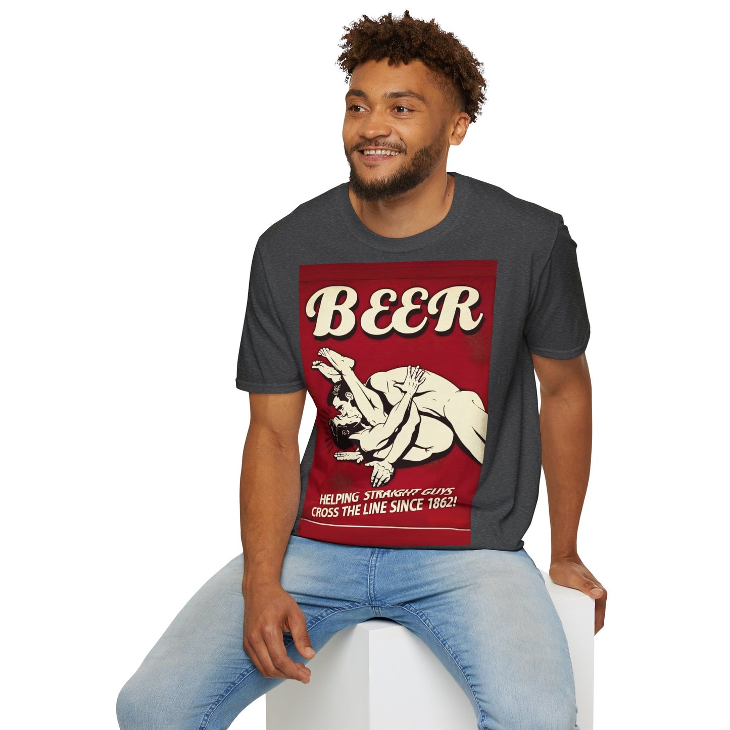 🍻 BEER - Helping Straight Guys Cross the Line Since 1862! – Freches Satire-Design für mutige Statements | True Insights