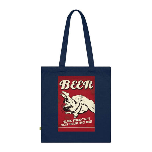 Beer Meme Totebag – Helping Straight Guys Since 1862 | Freche Retro-Canvas-Tasche-Bags-True Insights