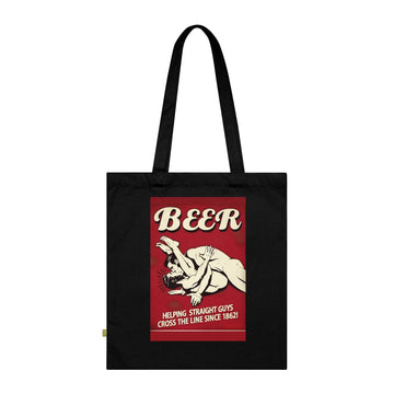 Beer Meme Totebag – Helping Straight Guys Since 1862 | Freche Retro-Canvas-Tasche-Bags-True Insights
