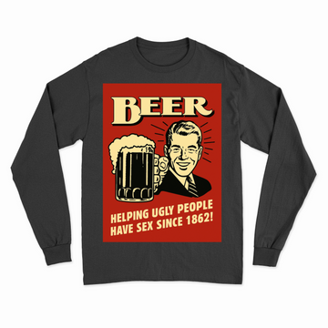 Beer Sweatshirt – Schwarzer Humor im Retro-Werbestil – Freches Satire-Design für mutige Statements | True Insights