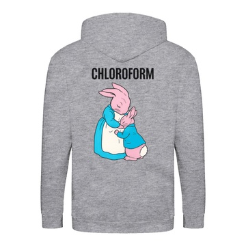 Chloroform Bunny Zip Hoodie – Schwarzhumor Cartoon-Hoodie-Zip Hoodie-True Insights
