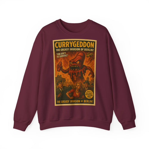 Currygeddon sweatshirt – Berlin monsters in retro style