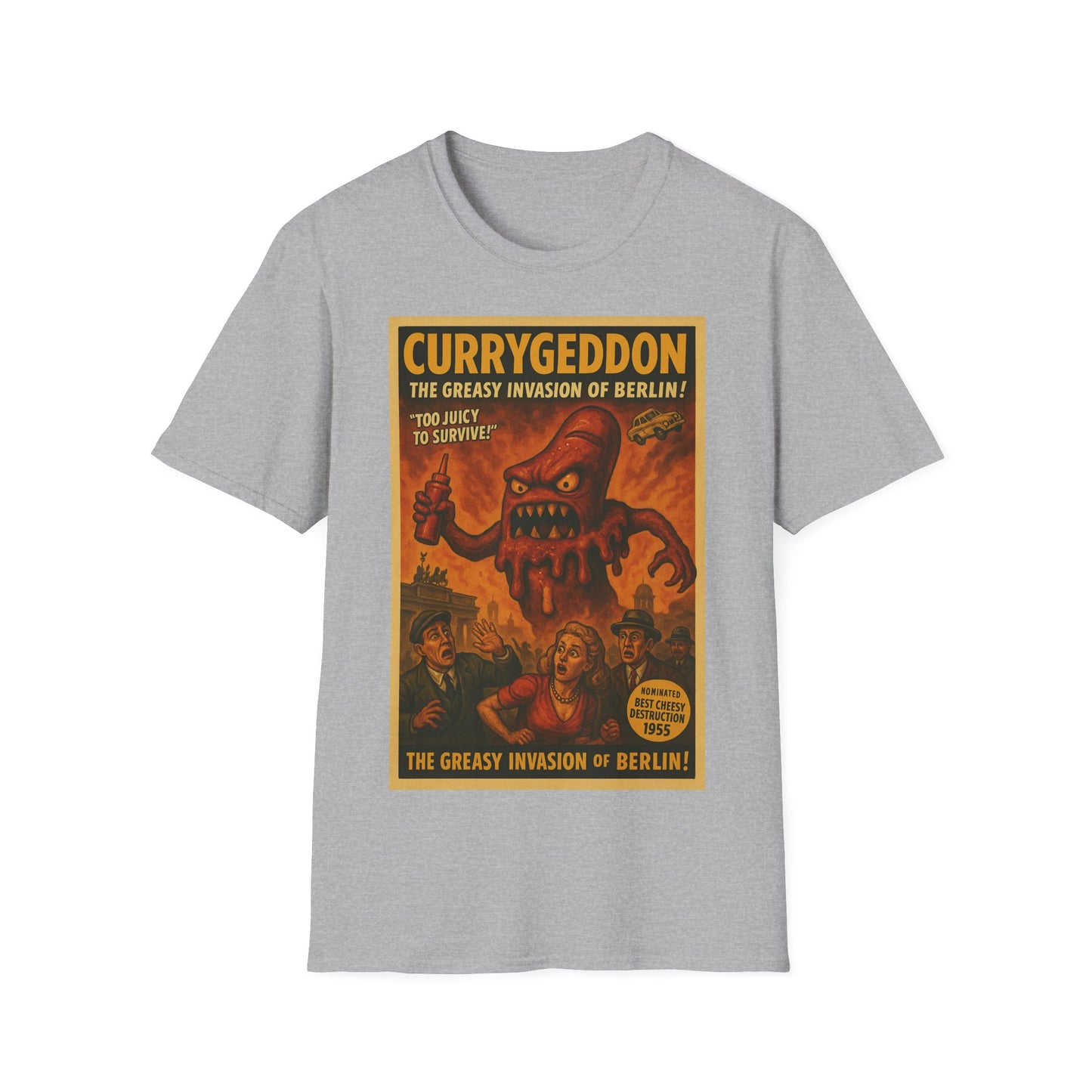 Vintage Motiv – CurryGeddon T-Shirt - Retro Horror Design | True Insights Design mit Humor