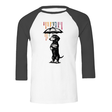 Dackel „Color Rain“ – 3/4 Sleeve Shirt im Urban Street-Art Look-Sweatshirt-True Insights