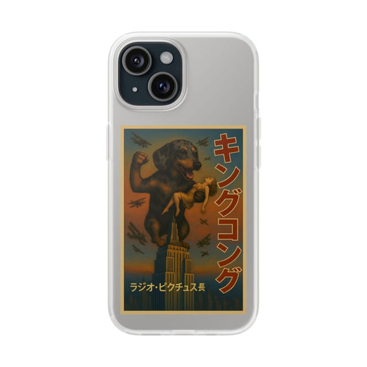 Dackel Handyhülle – King Kong Parodie | Retro Design für Hundefans & Filmnerds – Lustiges Phone Case | True Insights – Bild 2