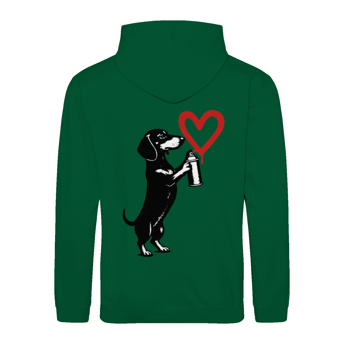 Dackel „Love Graffiti“ – Street-Art Sweatshirt für Liebhaber urbaner Statements-Sweatshirt-True Insights