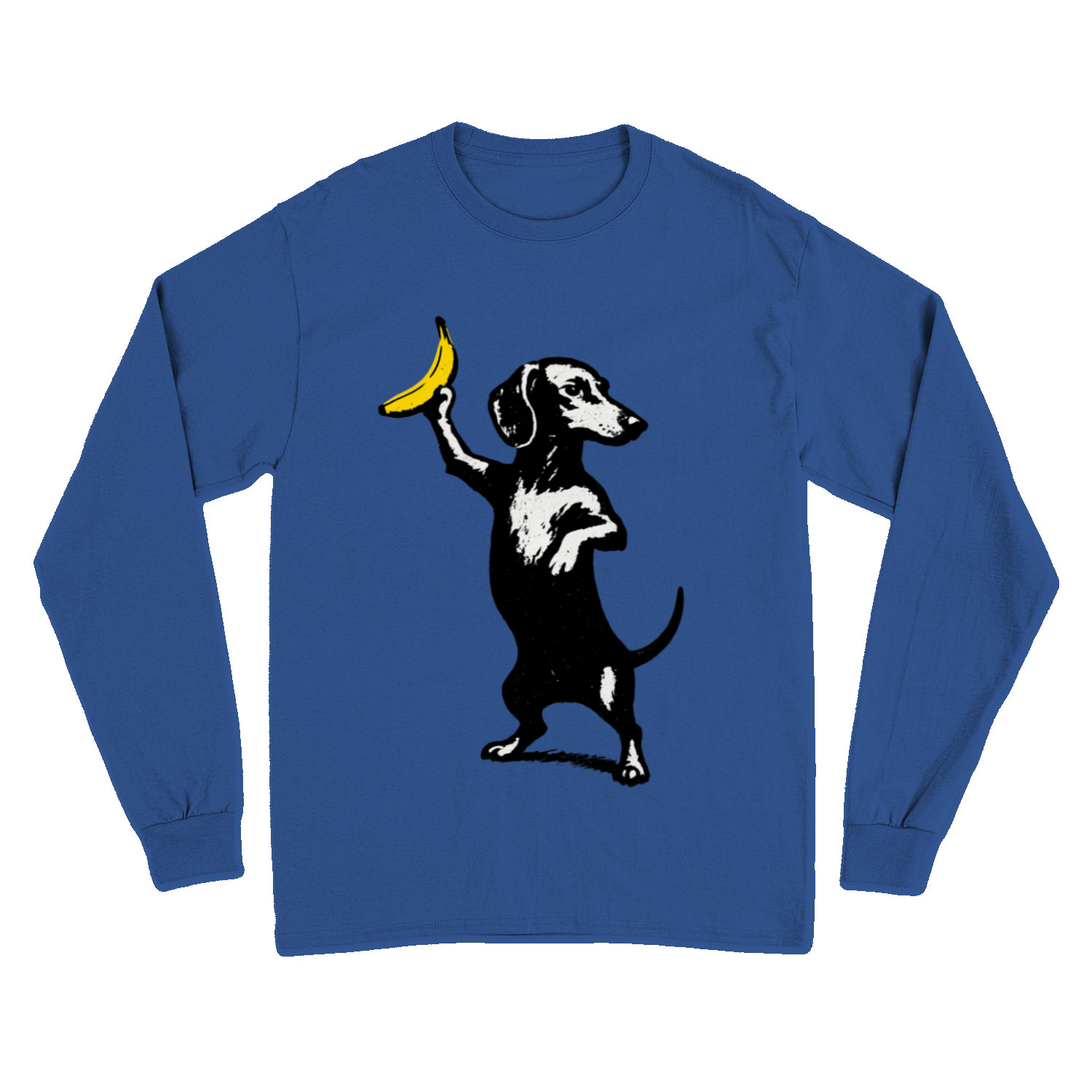 Dackel mit Banane – Banksy Style Sweatshirt-Sweatshirt-True Insights