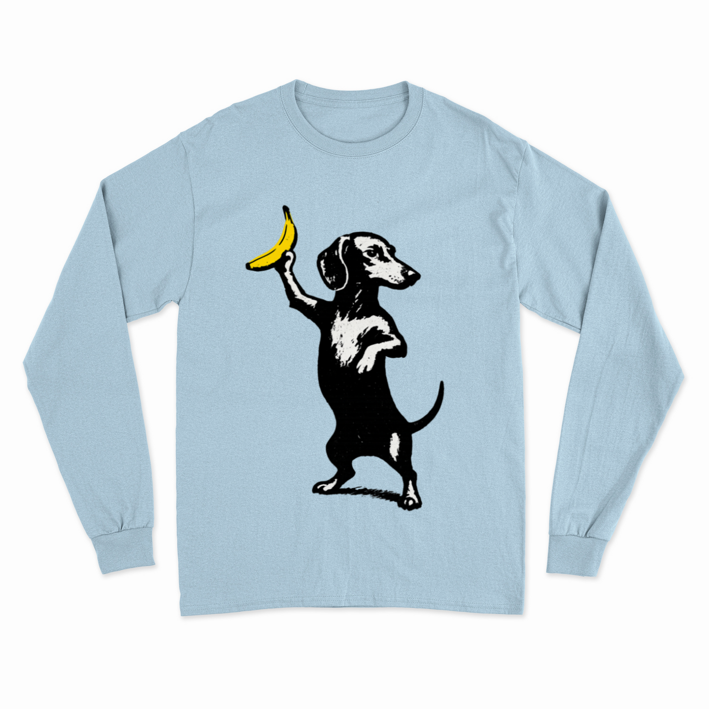 Dackel mit Banane – Banksy Style Sweatshirt-Sweatshirt-True Insights