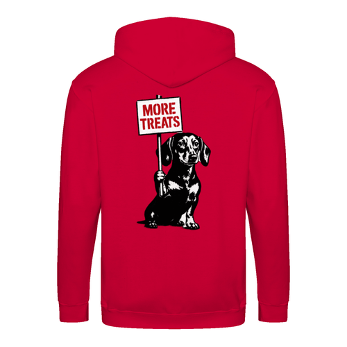 Dackel „More Treats“ – Satirischer Street-Art Zip-Hoodie für kreative Outfits-Zip Hoodie-True Insights