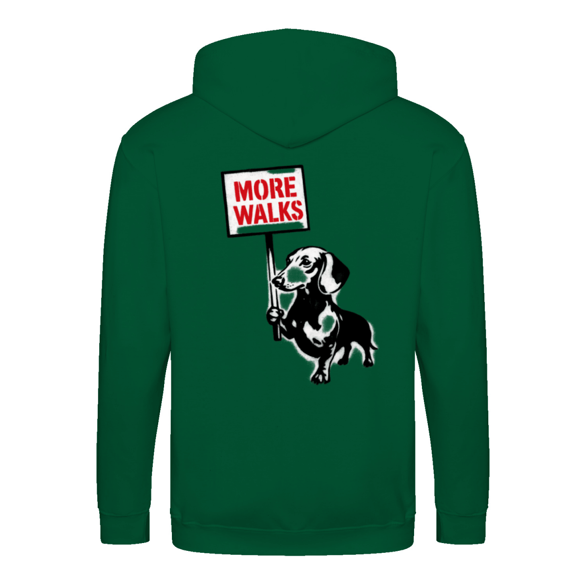 Dackel „More Walks“ – Urban Street-Art Zip-Hoodie für echte Statement-Looks-Zip Hoodie-True Insights