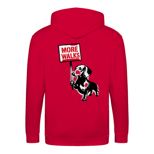 Dackel „More Walks“ – Urban Street-Art Zip-Hoodie für echte Statement-Looks-Zip Hoodie-True Insights
