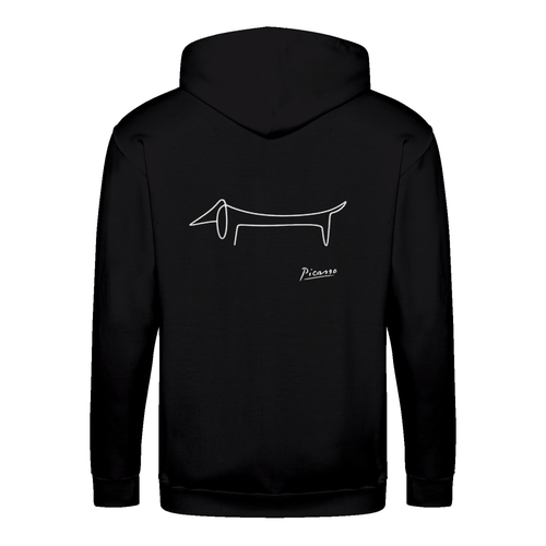 Dackel Hoodie – Picasso Line Art | Minimalistisches Statement Sweatshirt-Zip Hoodie-True Insights