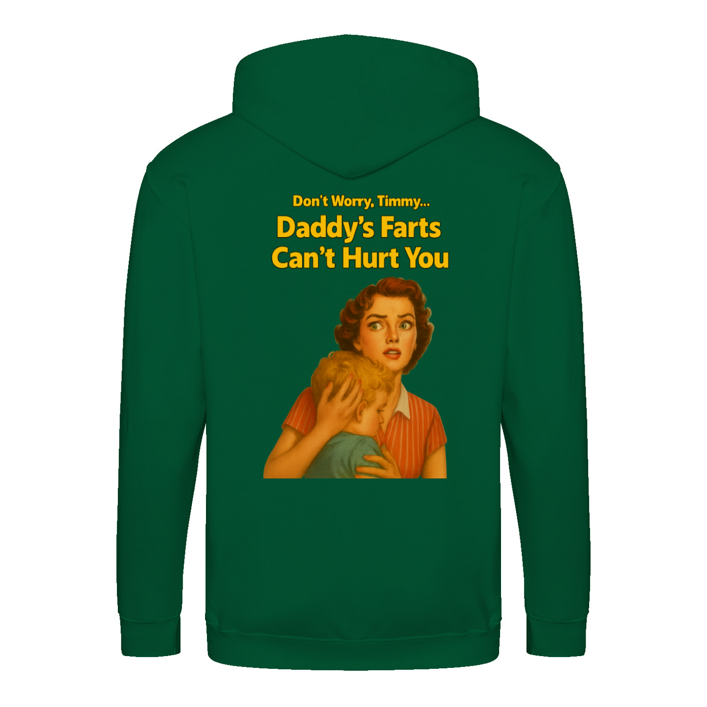 Daddy’s Farts Can’t Hurt You – Satirischer Retro Zip Hoodie | True Insights-Zip Hoodie-True Insights