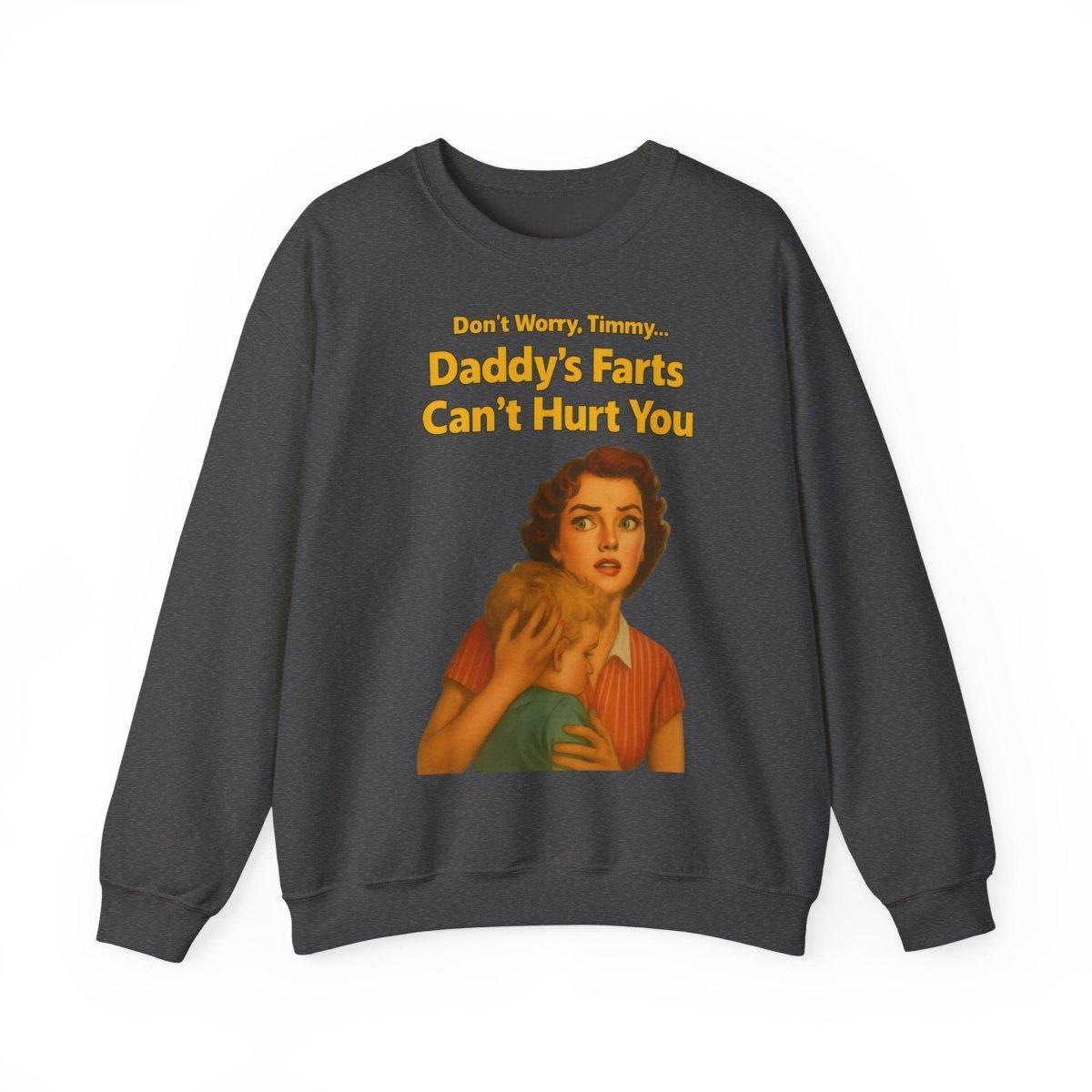 Sweatshirt – Daddy’s Farts – Satirisches Retro-Sweatshirt mit schwarzem Humor | True Insights Design mit Humor