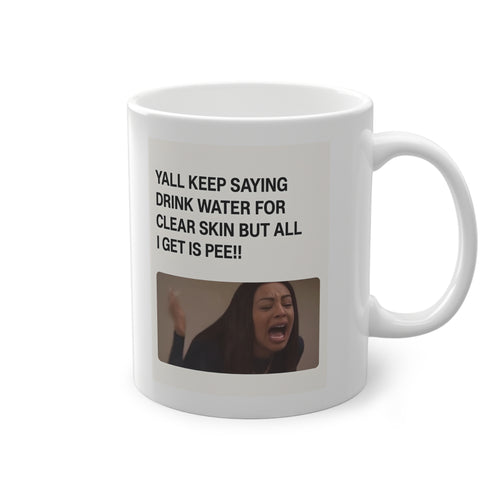 Drink Water Pee – Minimalistische Satire-Tasse mit Flüssigkeitshumor – Lustiges Mug | True Insights – Bild 2