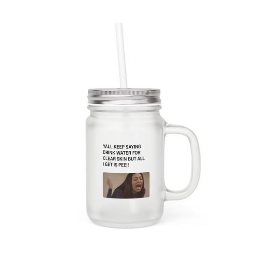 Vintage Motiv – Drink Water Pee – Satirischer Jar Mug mit Flüssigkeitsethik | True Insights Design mit Humor