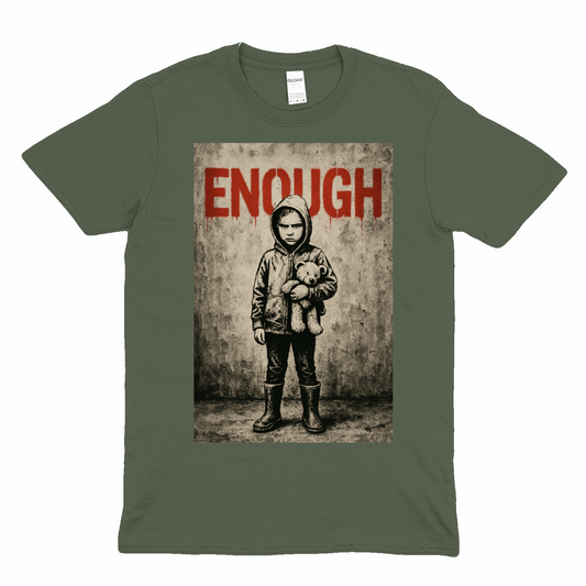 „ENOUGH“ – Protestkunst mit Haltung | Street-Art Statement Shirt