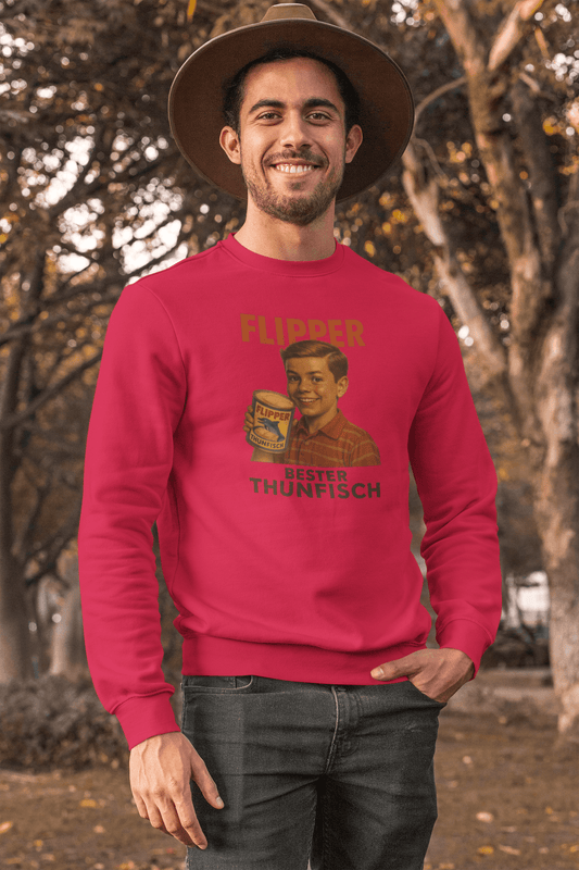 Flipper Thunfisch Retro Sweatshirt – Satirisches Vintage Design | True Insights-True Insights