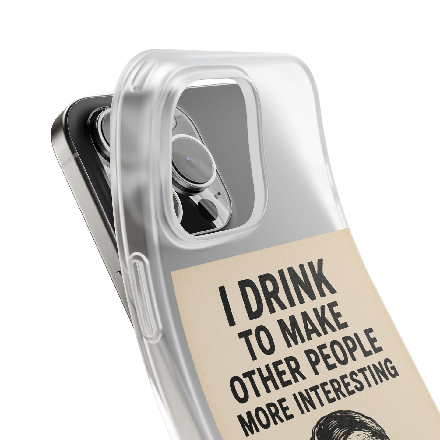 Hemingway – „I Drink To Make Other People More Interesting“-Phone Case-True Insights
