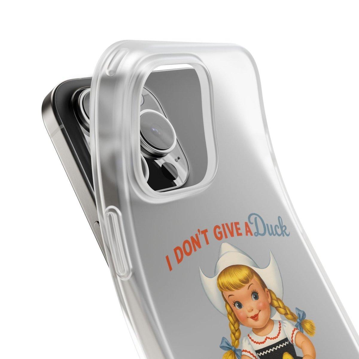 I Don’t Give a Duck – Handyhülle mit flauschiger Gleichgültigkeit-Phone Case-True Insights