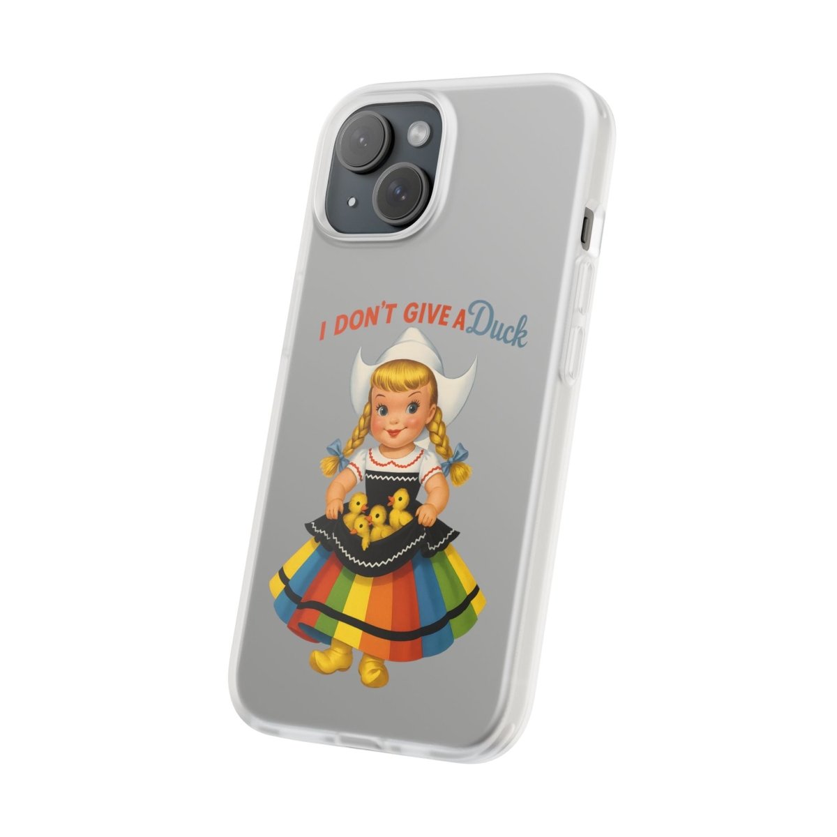 I Don’t Give a Duck – Handyhülle mit flauschiger Gleichgültigkeit-Phone Case-True Insights