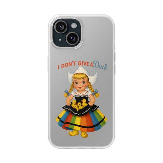 I Don’t Give a Duck – Handyhülle mit flauschiger Gleichgültigkeit-Phone Case-True Insights